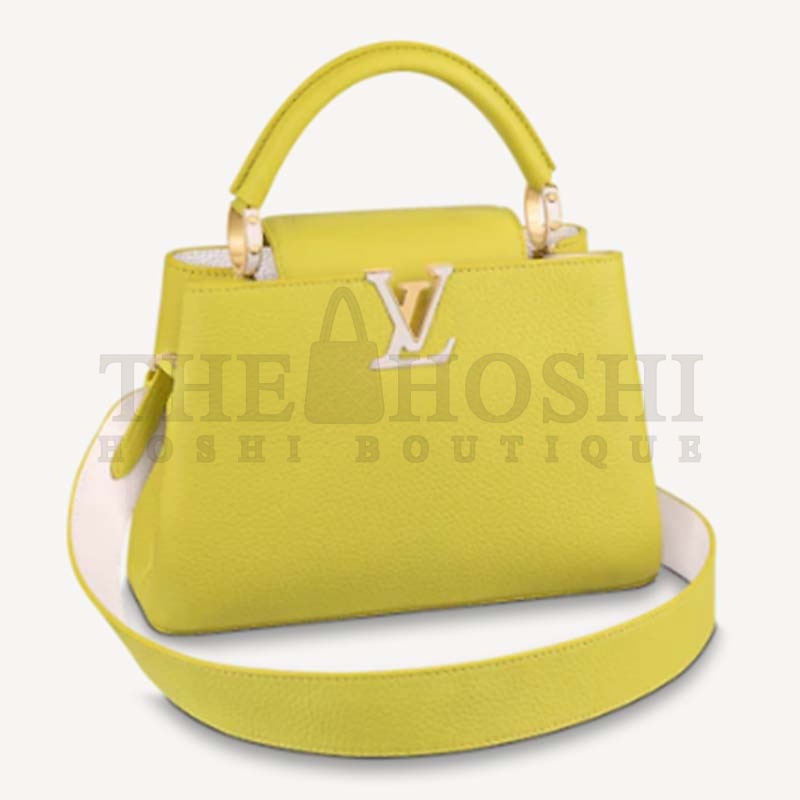 L0vis Vvtt0n LV Women Capucines BB Handbag Yellow Taurillon Leather Master Quality