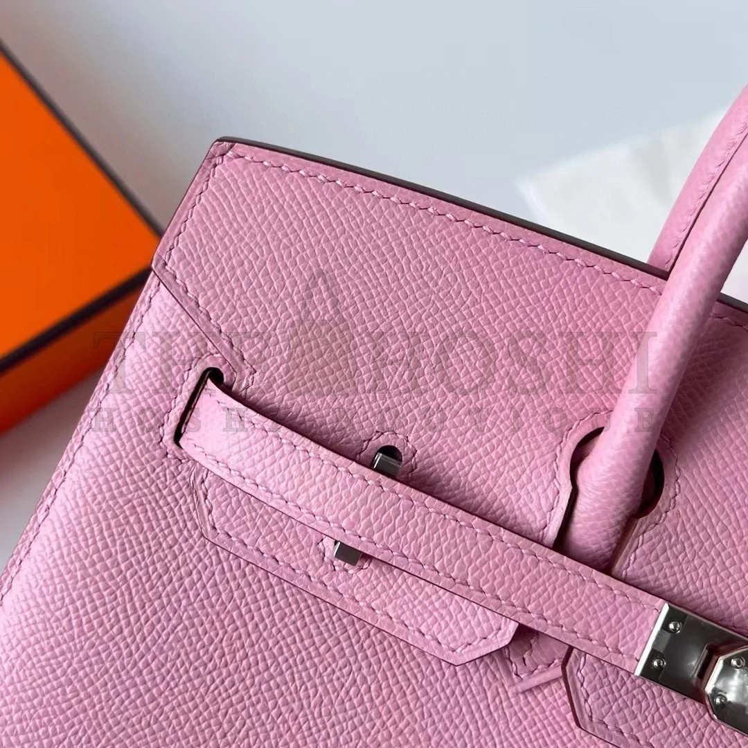 H**me5 Birkin 25 Sellier Handmade Bag In Rose Confetti Epsom Calfskin Master Quality