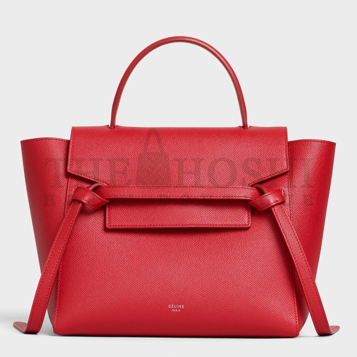 Ce1i*e Belt Mini Bag In Red Grained Calfskin Master Quality