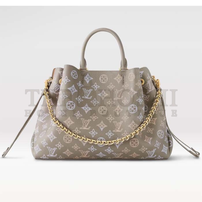 L0vis Vvtt0n LV Women Bella Tote Gray Mahina Perforated Calfskin Leather Master Quality