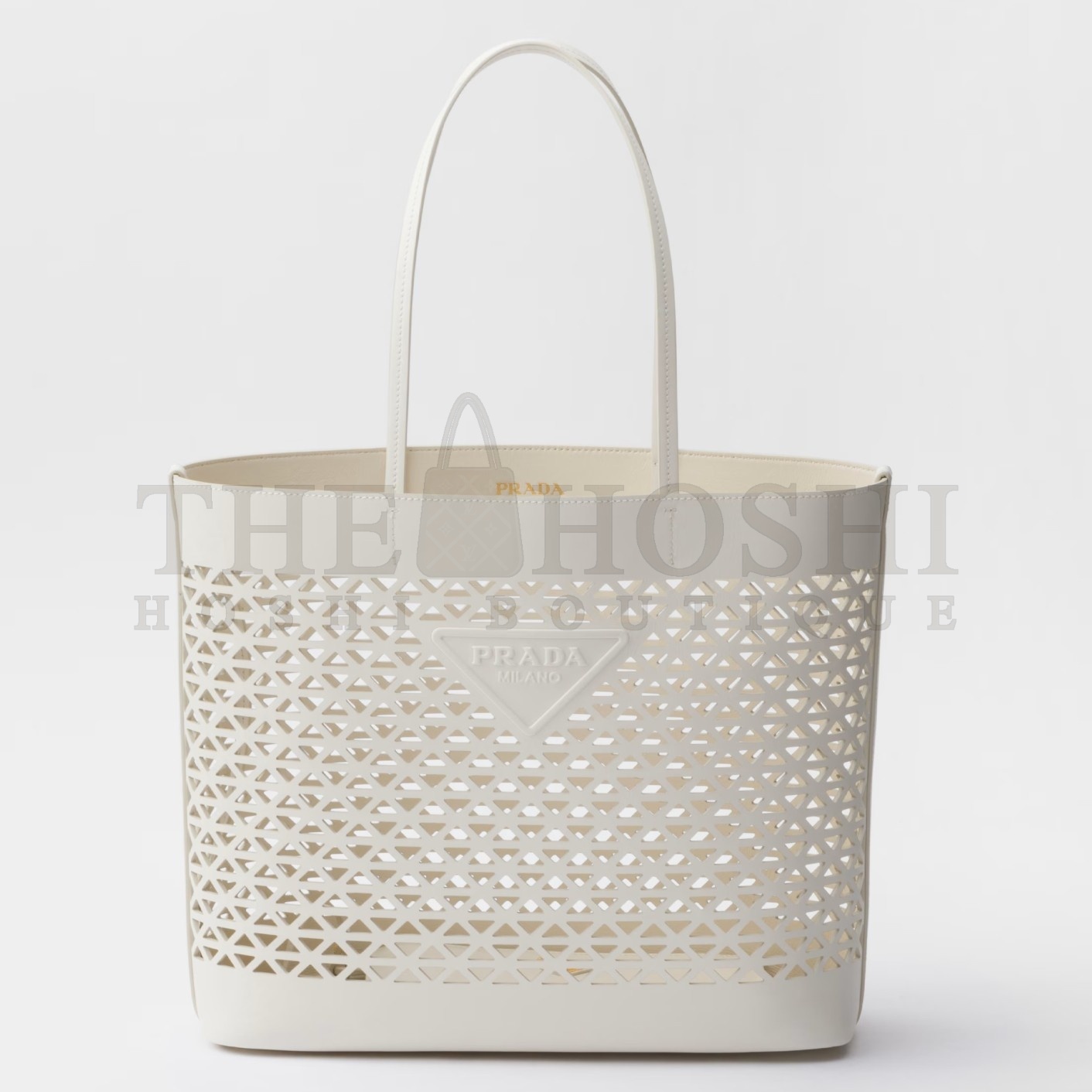 Pra*a Mini Buckle Bag in Linen Blend and Leather Master Quality