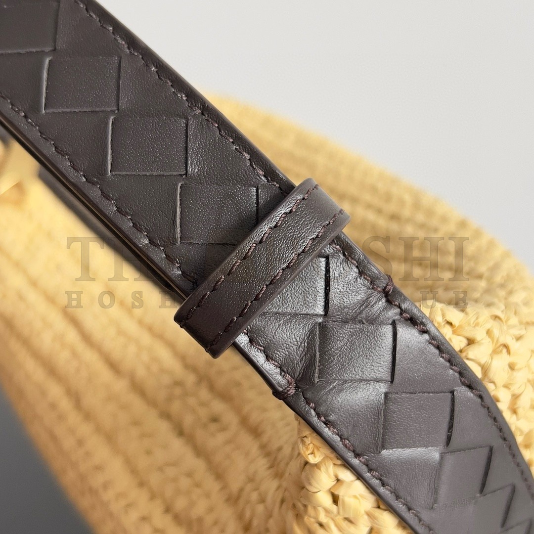 B0tt*ga Ven*ta Mini Wallace Bag in Natural Raffia Master Quality