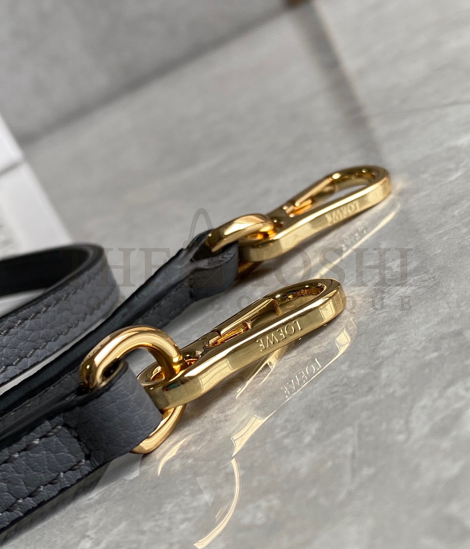 L0ew* Puzzle Mini Bag In Asphalt Grey Grained Calfskin Master Quality