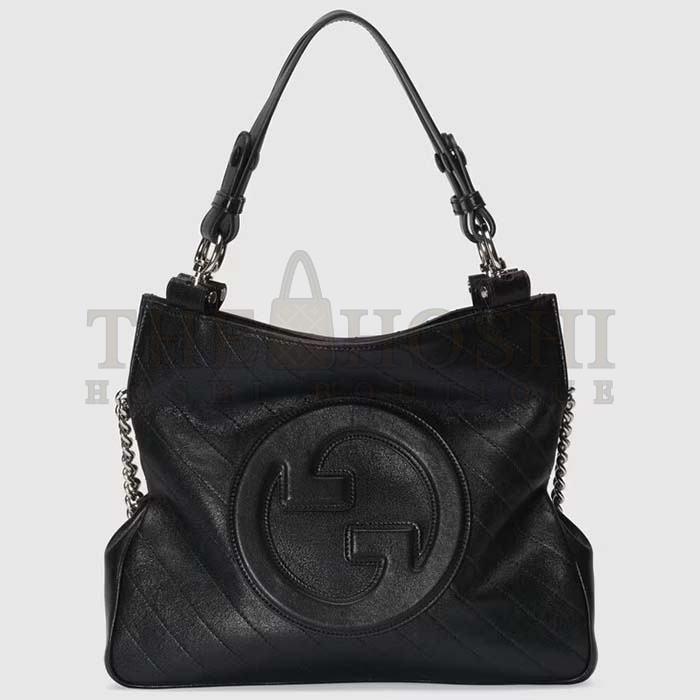 Gvc*1 Women GG Blondie Small Tote Bag Black Leather Round Interlocking G Master Quality