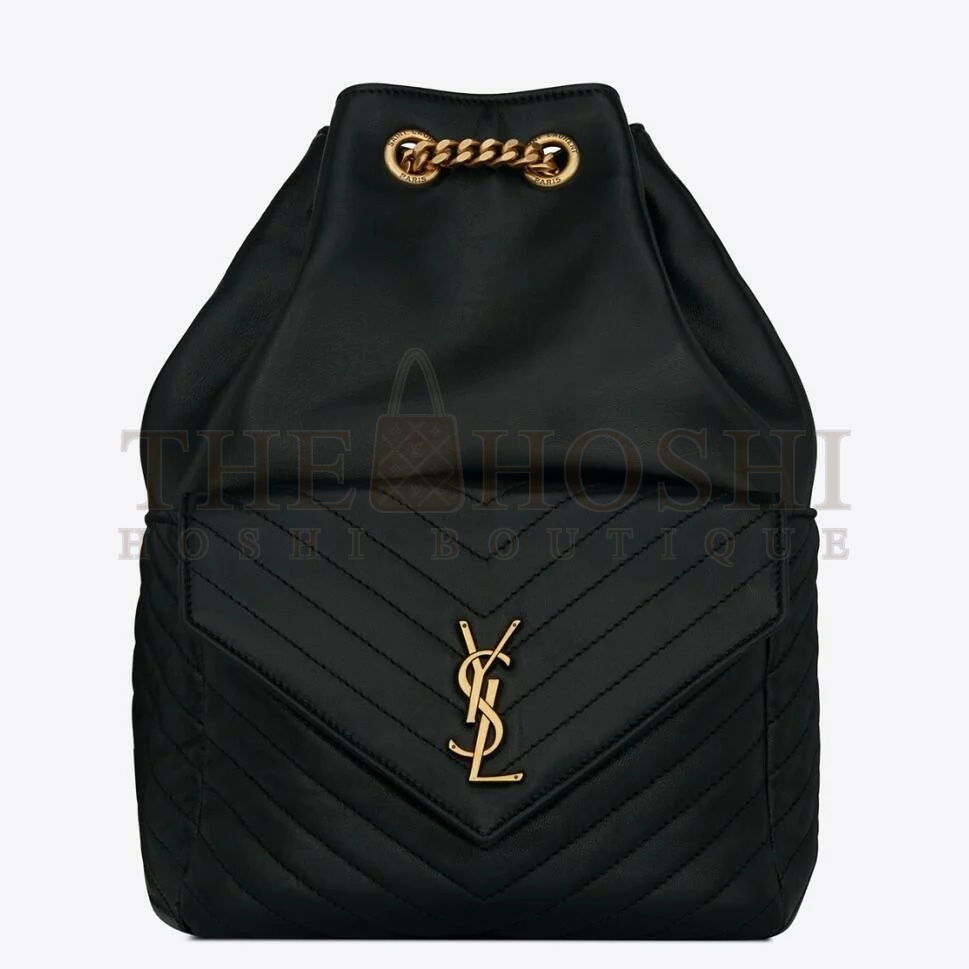 Sa1nt Lau*nt Joe Backpack In Black Quilted Lambskin Master Quality