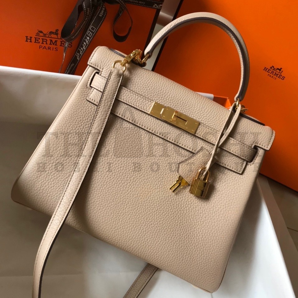 H**me5 Kelly 25cm Retourne Bag in Trench Clemence Leather GHW Master Quality