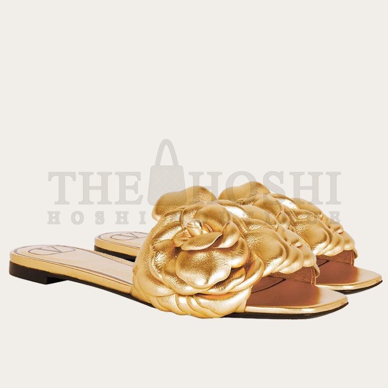 Va1e*ntin0 Atelier Shoes 03 Rose Edition Slides Sandals Gold Master Quality