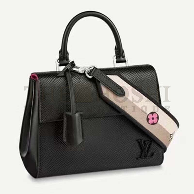 L0vis Vvtt0n LV Women Cluny Mini Handbag Black Epi Grained Cowhide Leather Master Quality