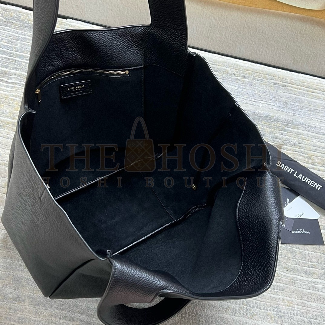 Sa1nt Lau*nt Bea Tote Bag in Black Grained Leather Master Quality