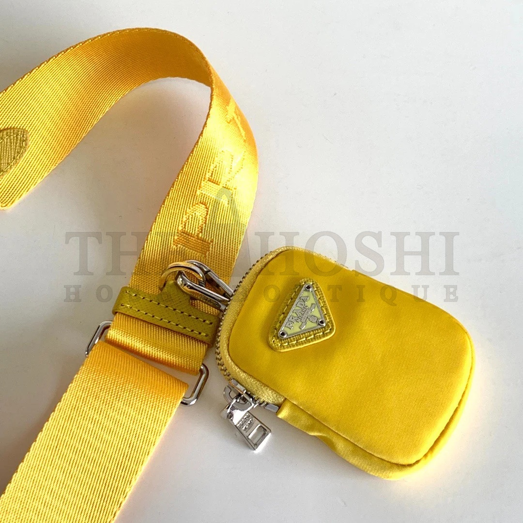 Pra*a Re-Edition 2005 Shoulder Bag In Yellow Re-Nylon Master Quality