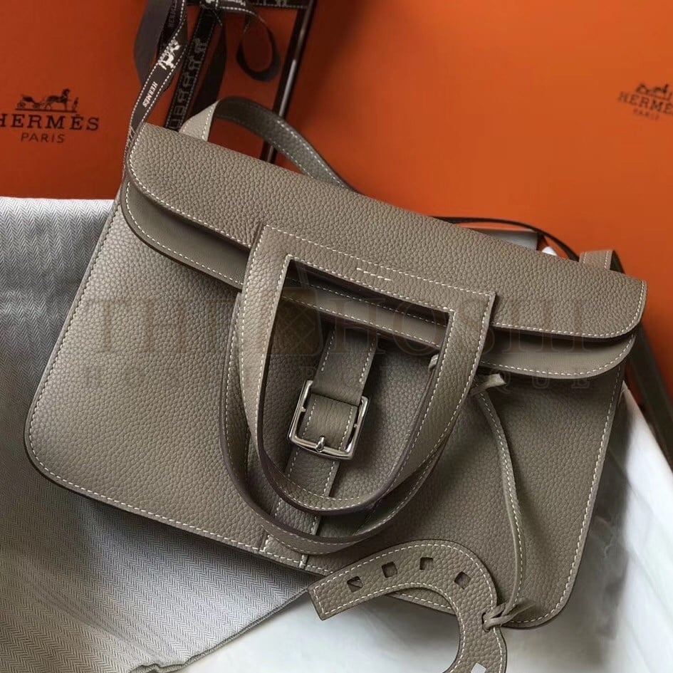 H**me5 Halzan 31cm Bag In Tourterelle Clemence Leather Master Quality