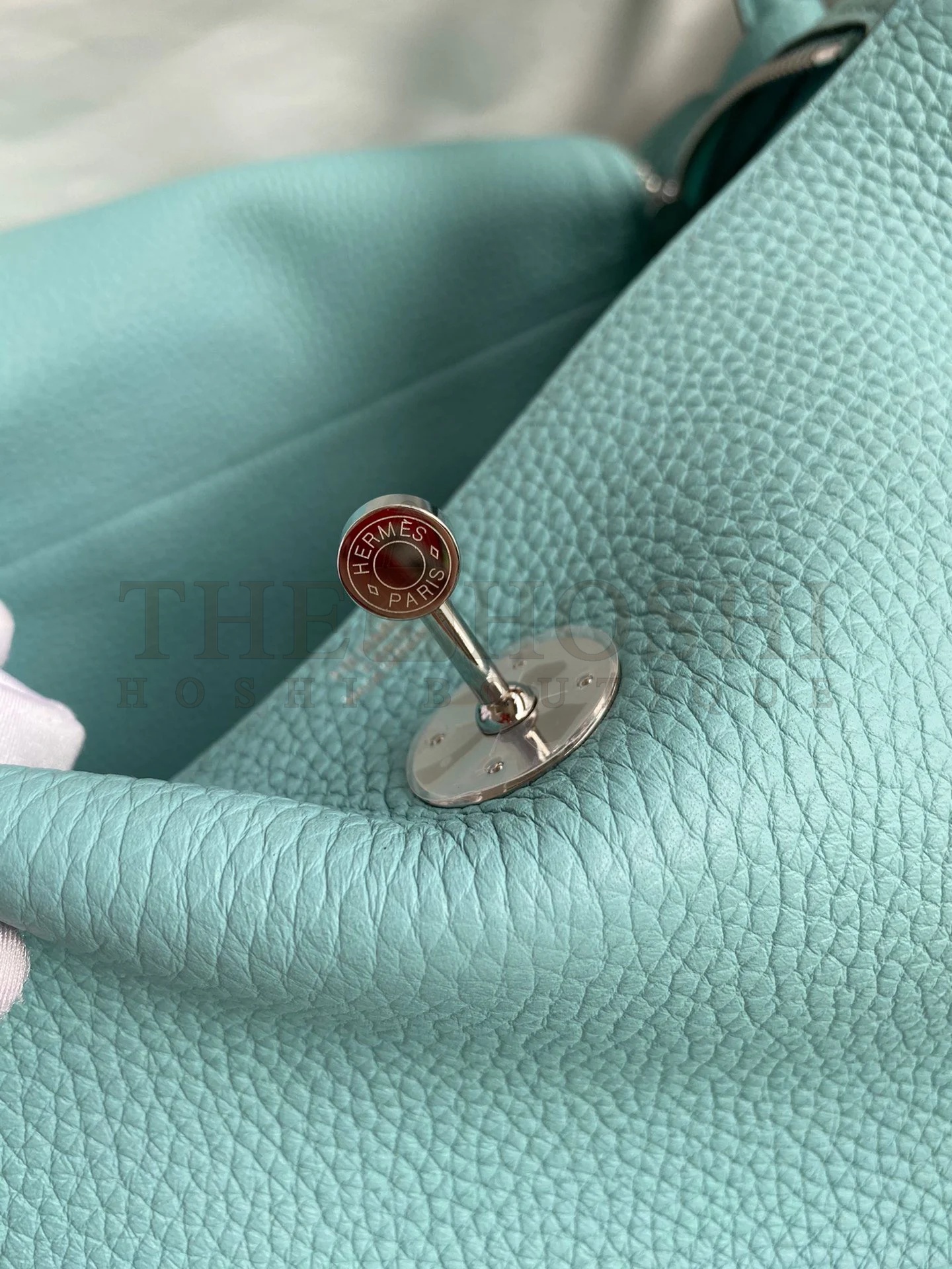 H**me5 Lindy 30 Handmade Bag In Blue Atoll Clemence Leather Master Quality