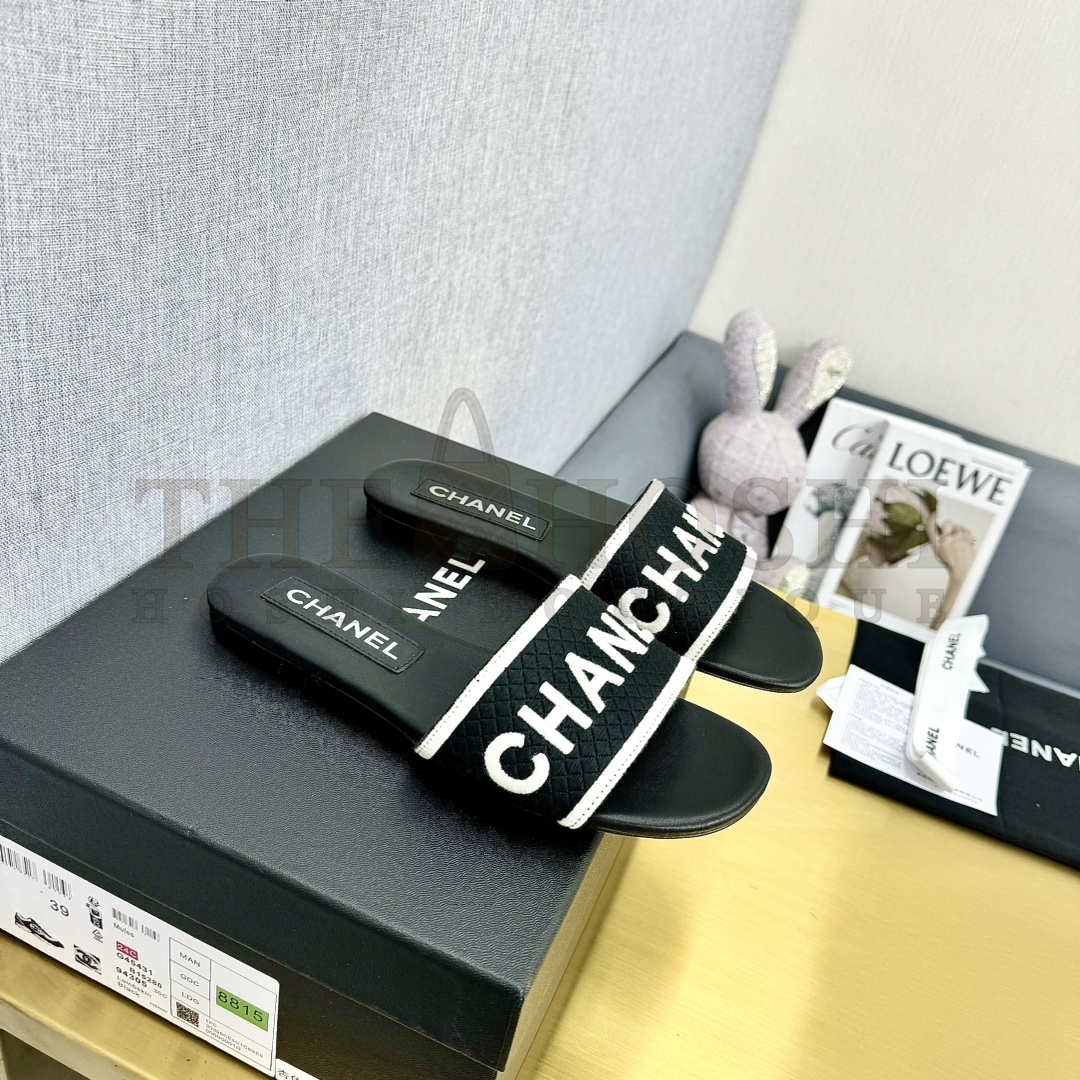 Ch**el sandals flat real leather Master Quality