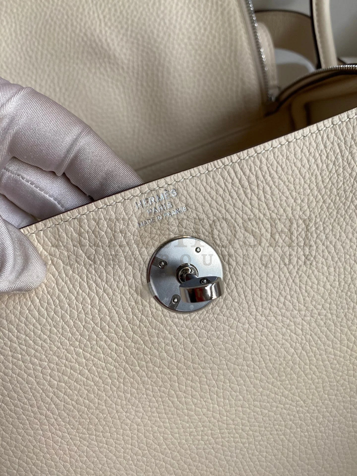 H**me5 Lindy 26 Handmade Bag In Nata Clemence Leather Master Quality