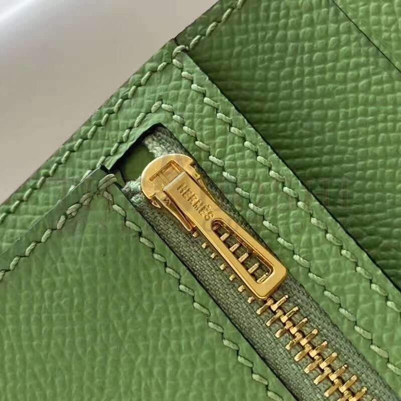 H**me5 Bearn Compact Wallet In Vert Criquet Epsom Leather Master Quality