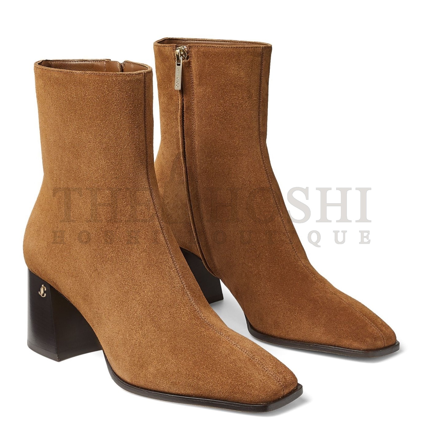 J1m*y Ch00 Bryelle 65mm Ankle Boots In Brown Suede Master Quality