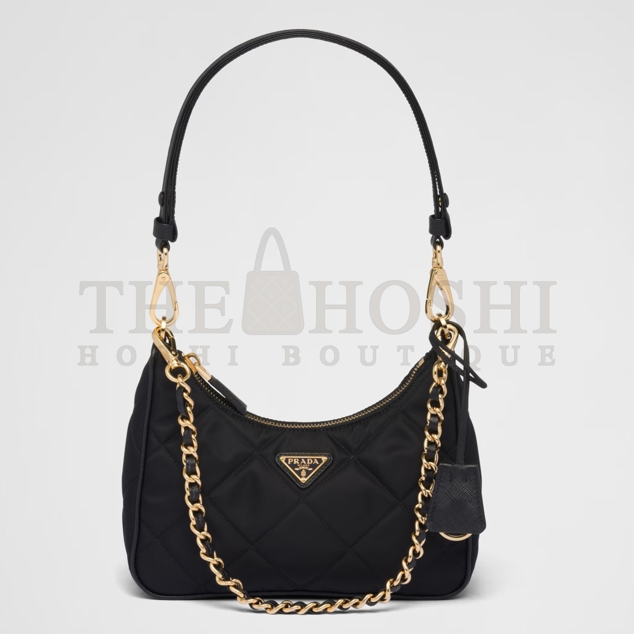 Pra*a Re-Edition 1995 Chaine Mini Bag in Black Re-Nylon Master Quality