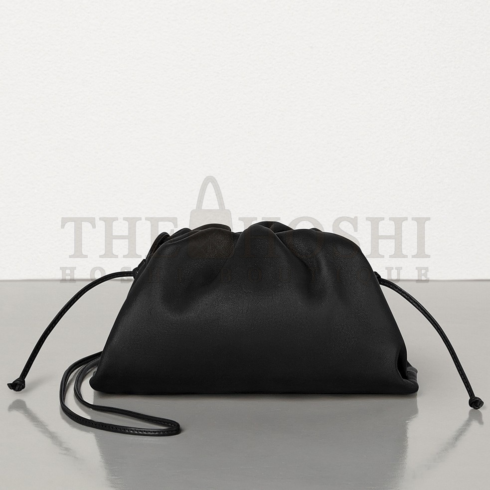B0tt*ga Ven*ta Pouch Mini Bag In Black Calfskin Master Quality