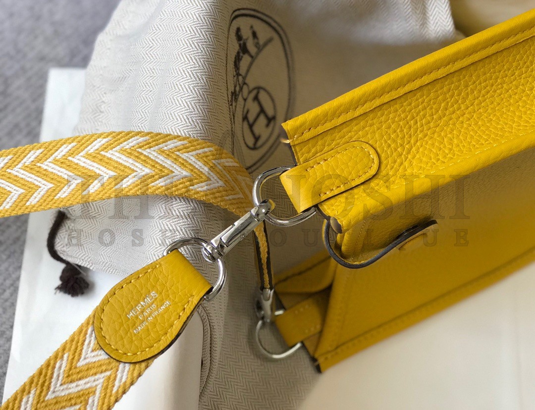 H**me5 Evelyne III Mini Bag In Yellow Clemence Leather Master Quality