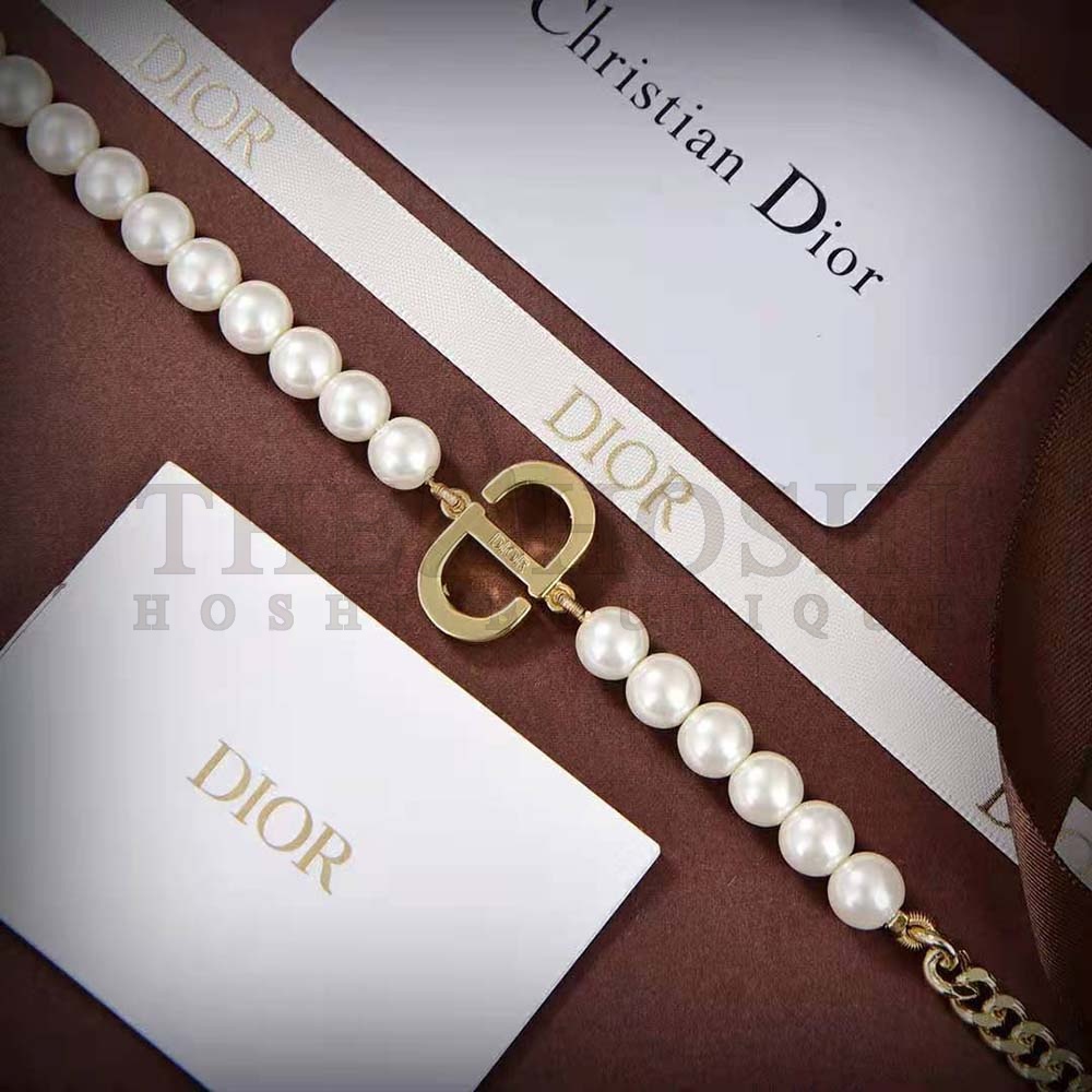 D10r Women 30 Montaigne Long Necklace Gold-Finish Metal and Silver-Tone Crystals Master Quality