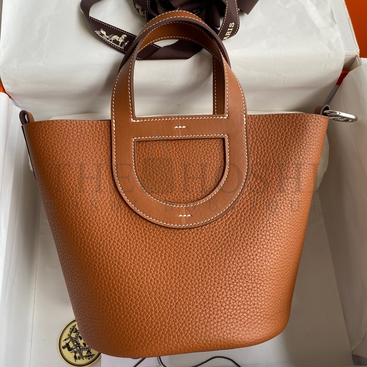 H**me5 In The Loop 18 Handmade Bag in Gold Clemence Leather Master Quality