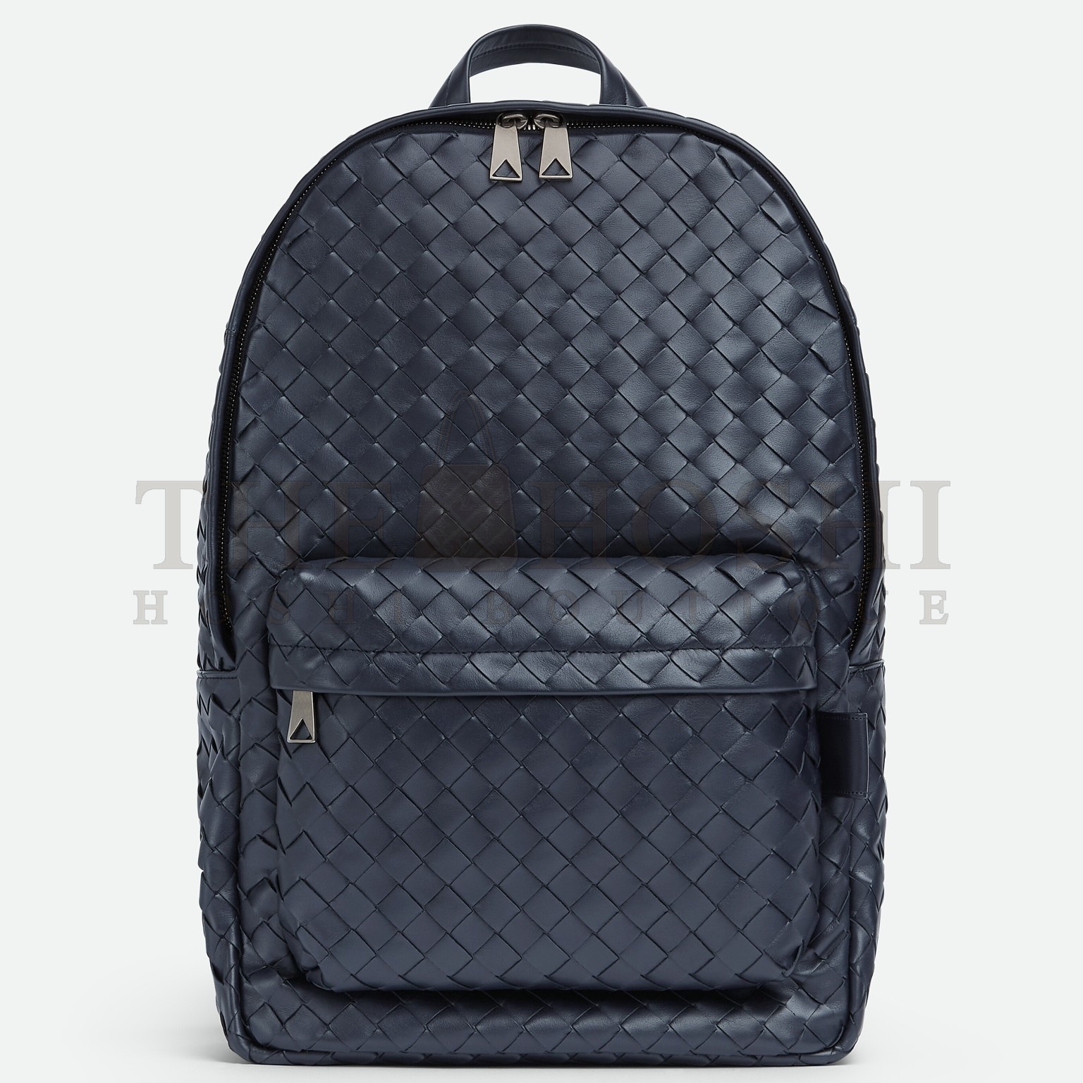 B0tt*ga Ven*ta Medium Backpack In Dark Blue Intrecciato Calfskin Master Quality