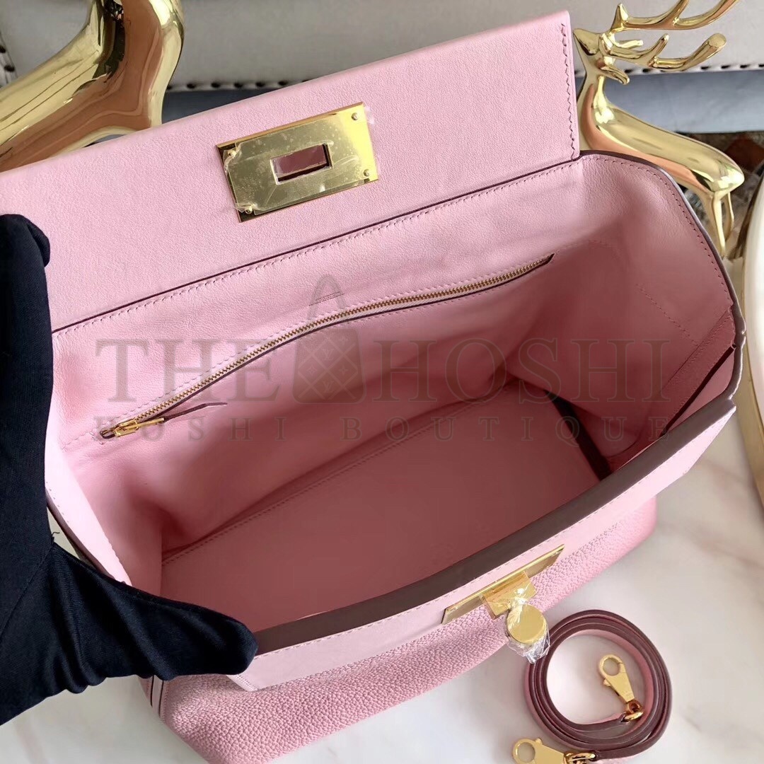 H**me5 24/24 29 Bag In Pink Clemence Calfskin Master Quality