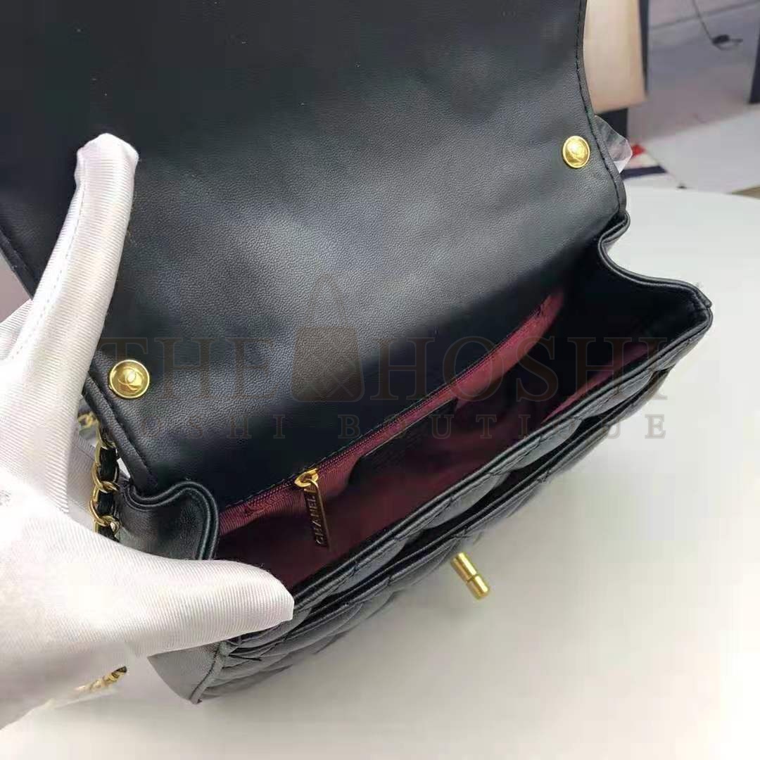 Ch**el Women Flap Bag with Top Handle in Lambskin Leather Master Quality