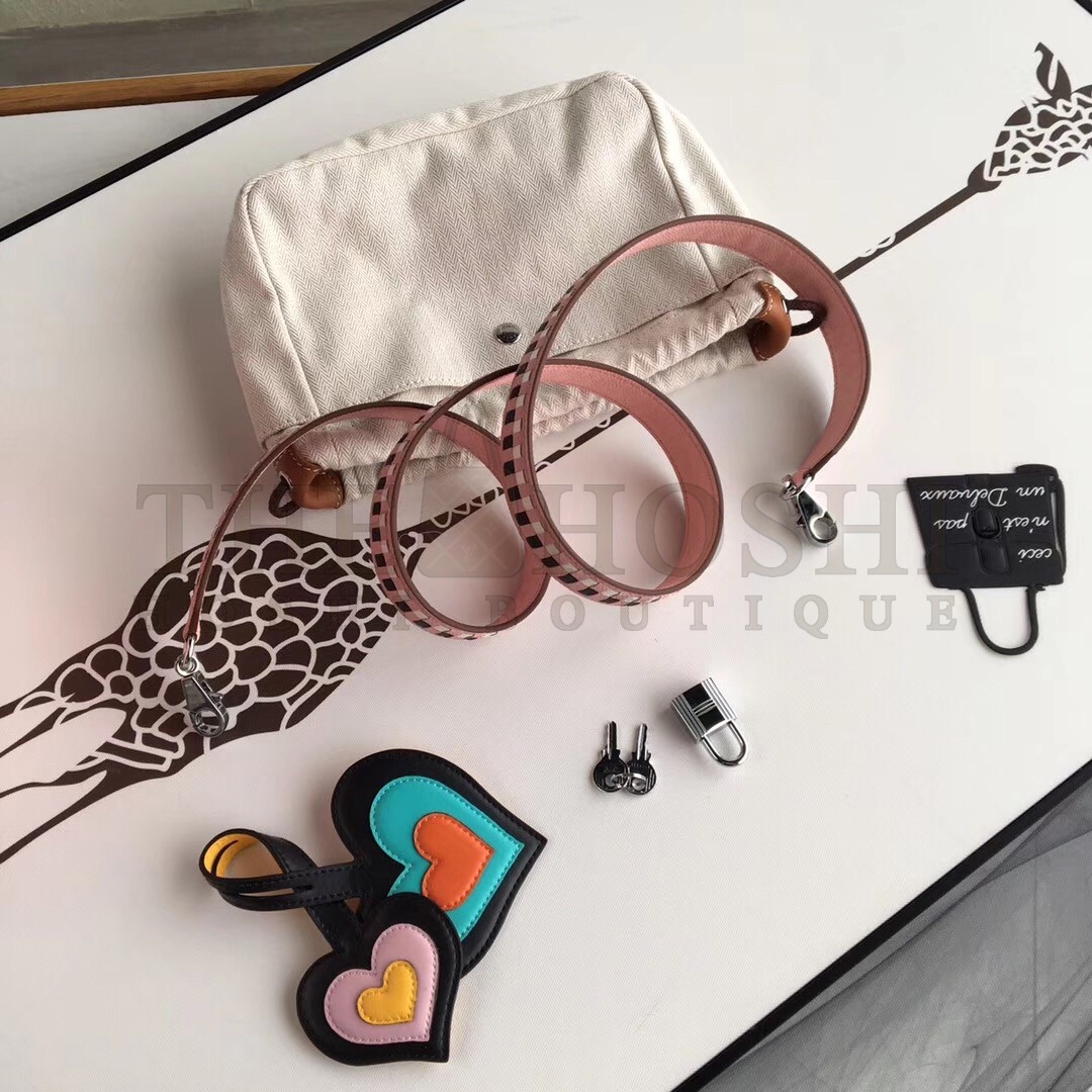 H**me5 Pink Picotin Lock 22cm Braided Handle Bag Master Quality