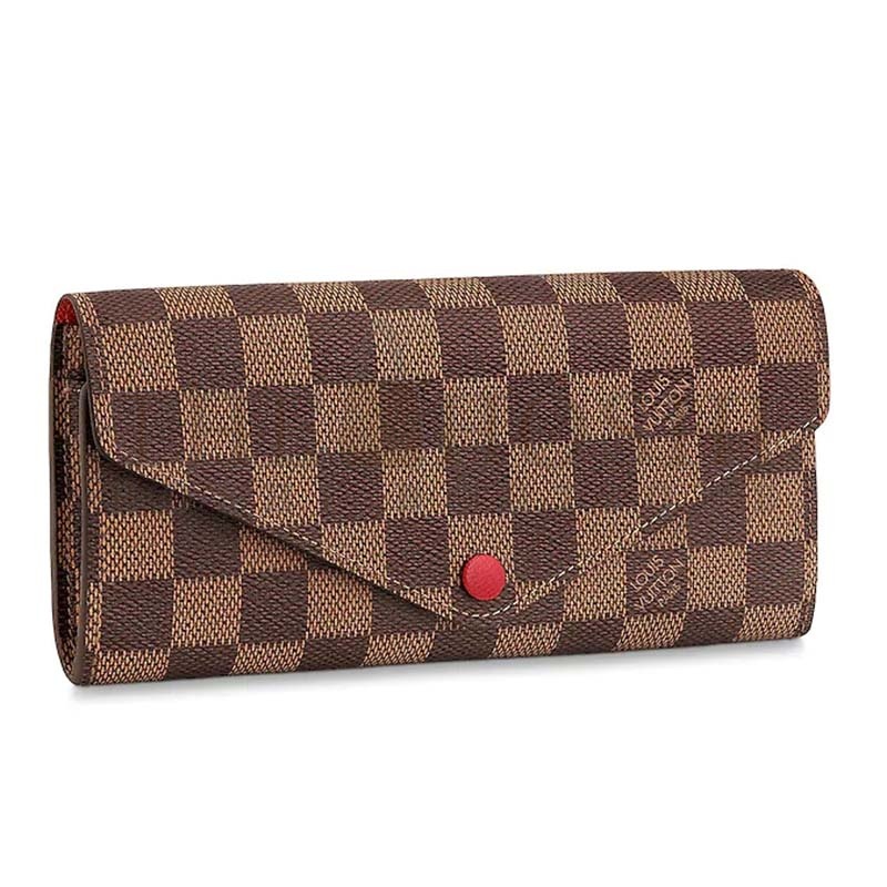L0vis Vvtt0n LV Women Joséphine Wallet Damier Ebene Canvas-Brown Master Quality