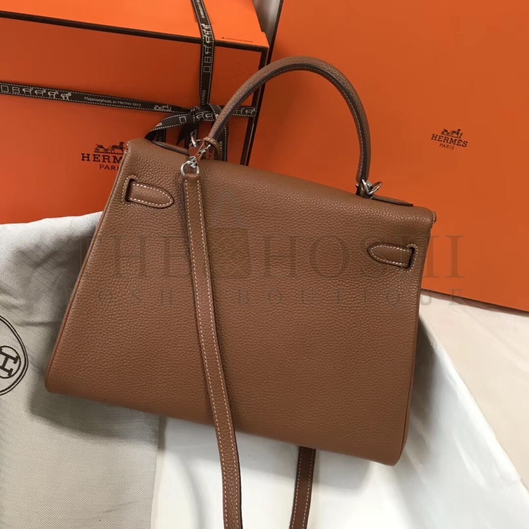 H**me5 Brown Clemence Kelly 32cm Retourne Bag Master Quality