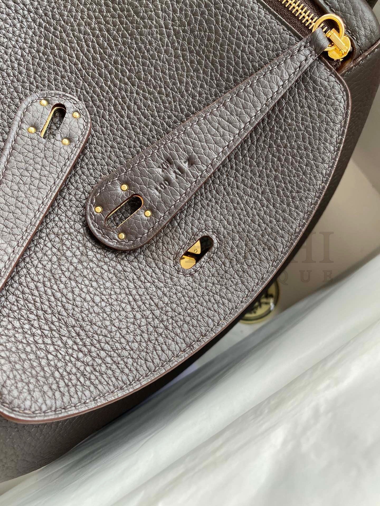 H**me5 Lindy 26 Handmade Bag In Ebene Clemence Leather Master Quality