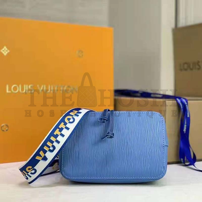 L0vis Vvtt0n LV Women NéoNoé BB Bucket Bag Blue Epi Grained Cowhide Master Quality