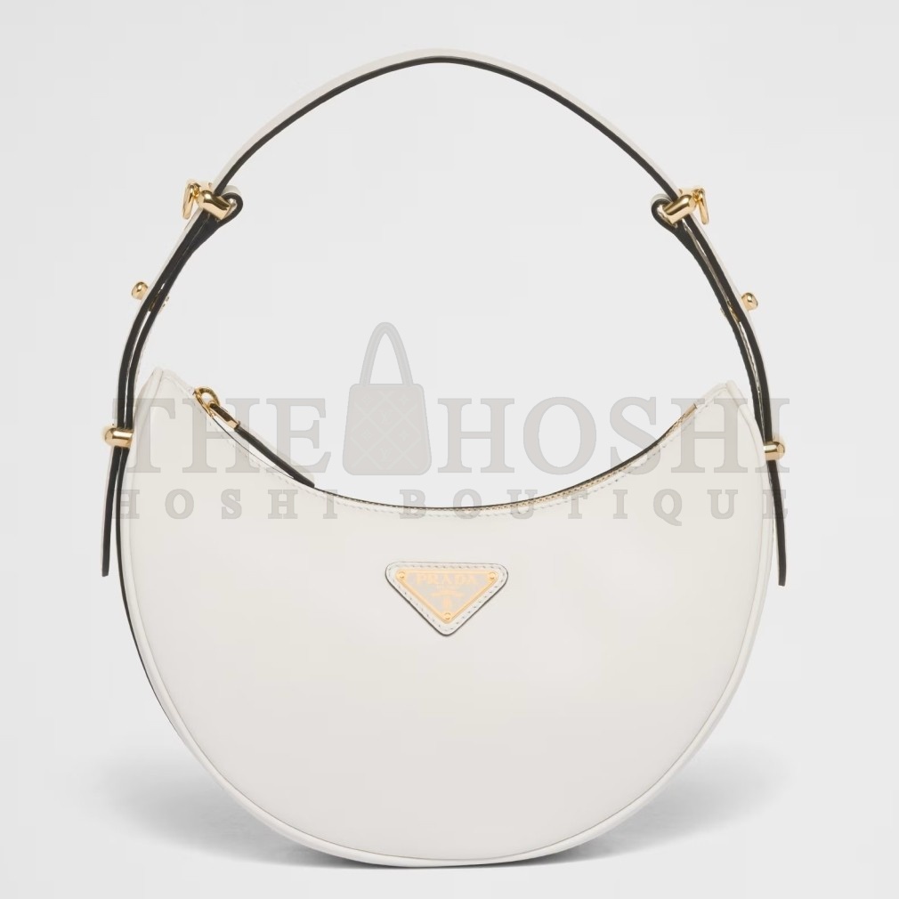 Pra*a Arque Shoulder Bag in White Leather Master Quality