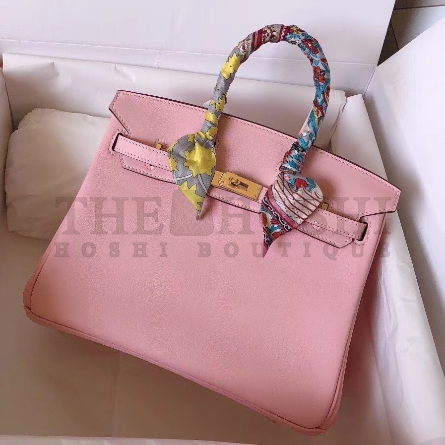 H**me5 Pink Birkin 25cm Swift Handmade Bag Master Quality
