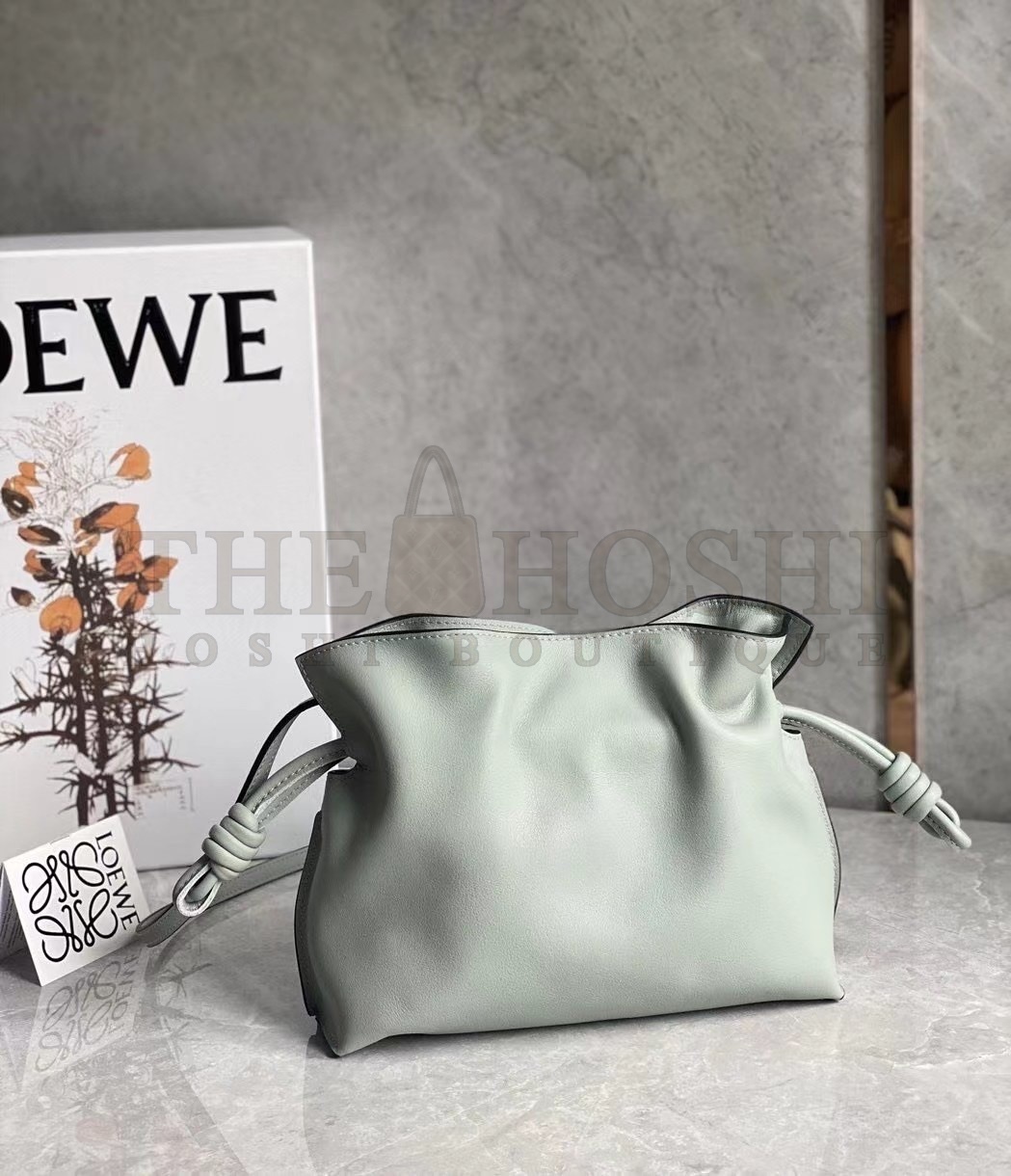 L0ew* Flamenco Mini Clutch In Ash Grey Nappa Leather Master Quality