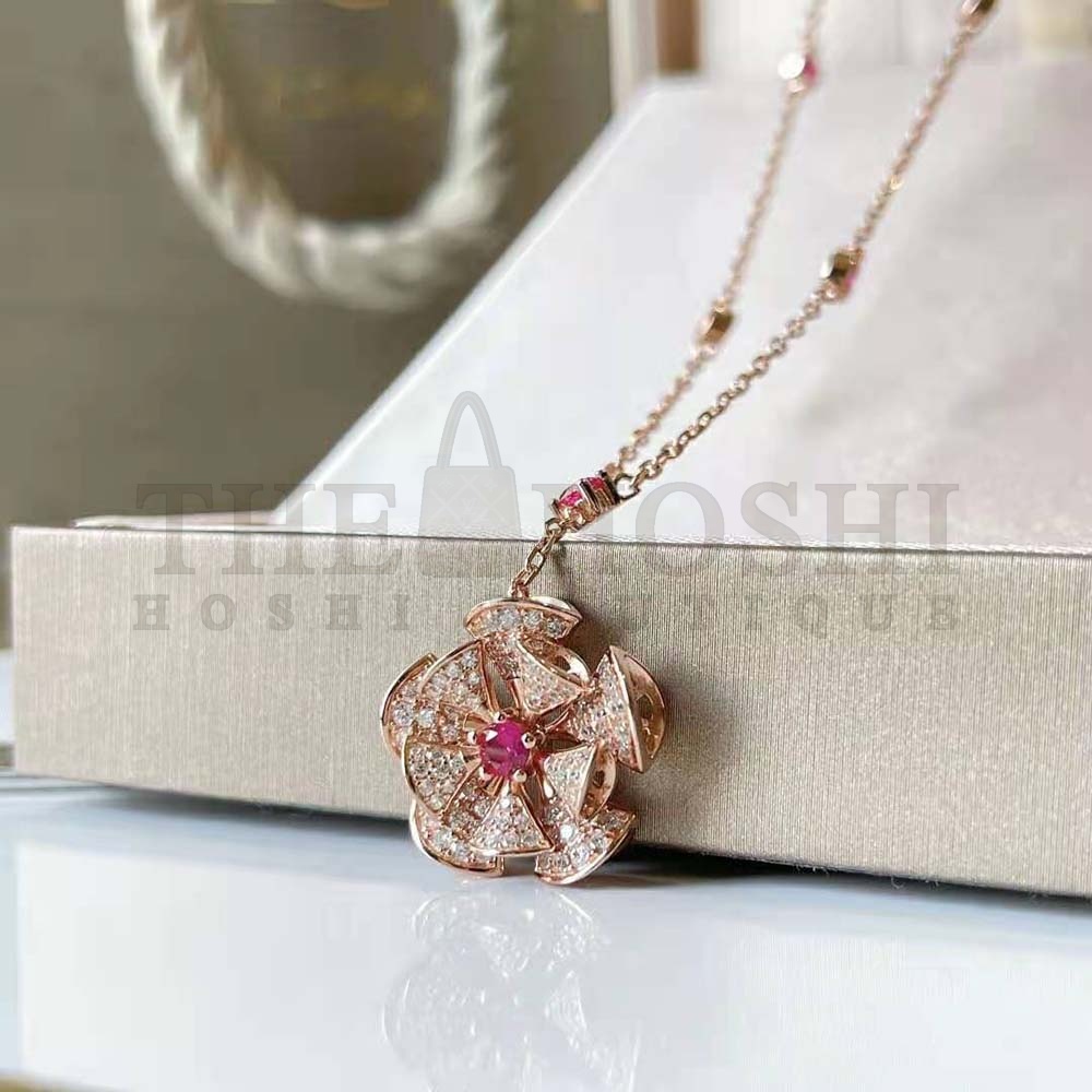 Bulgari Women Divas Dream Necklace in 18 Kt Rose Gold Master Quality