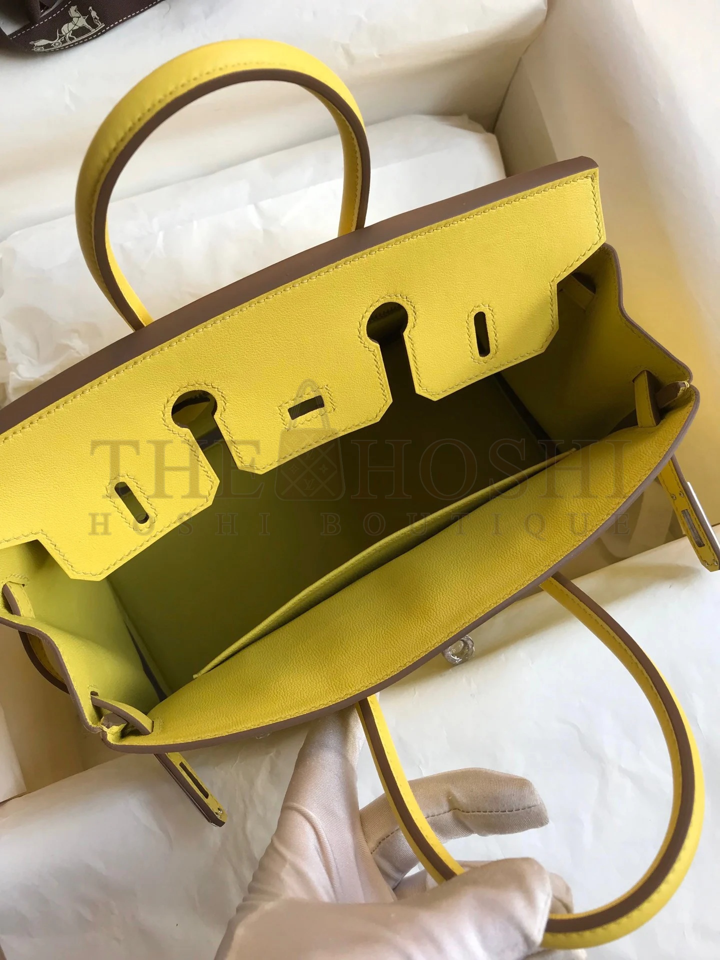 H**me5 Birkin 25 Retourne Handmade Bag In Lime Swift Calfskin Master Quality