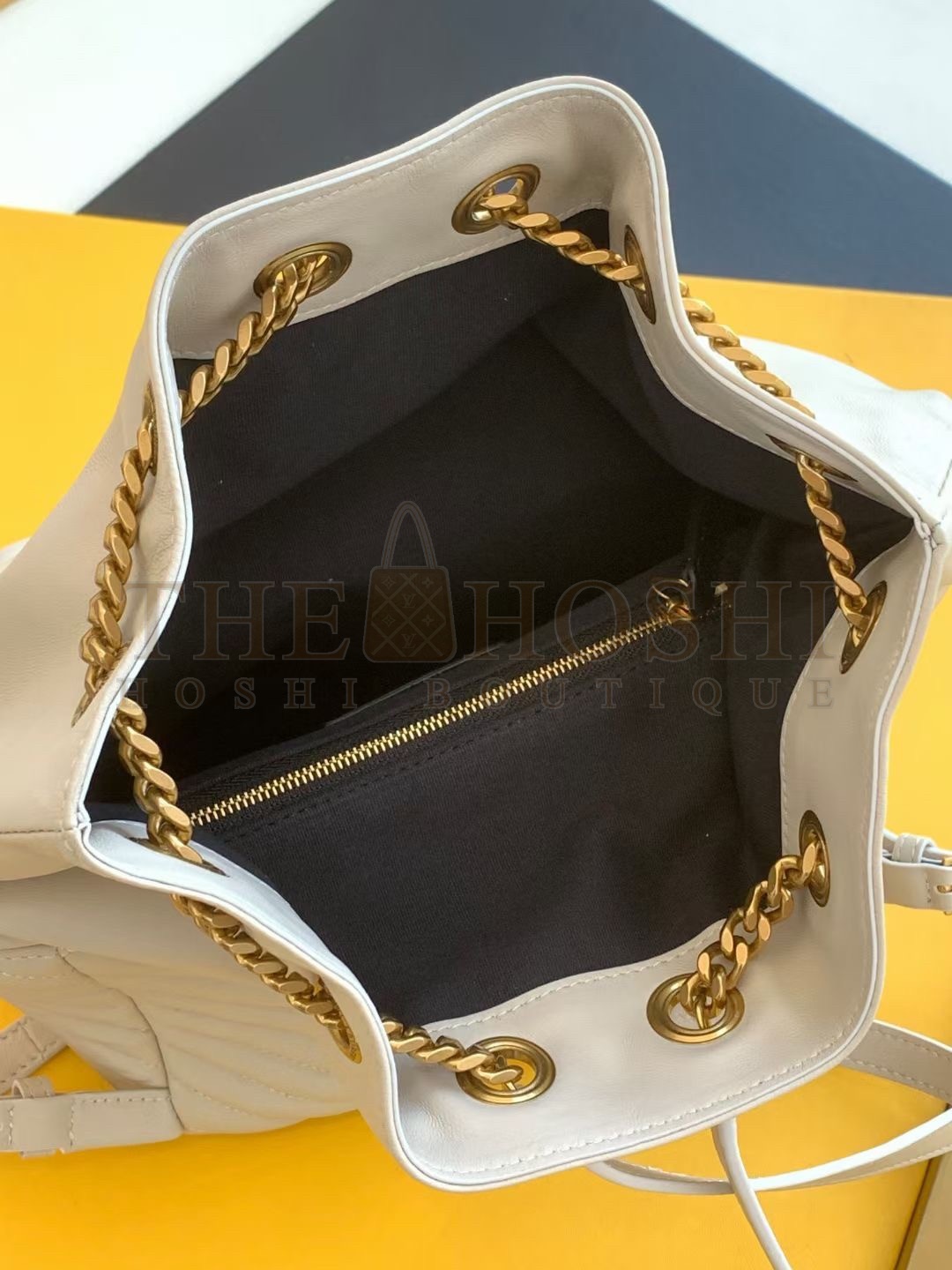 Sa1nt Lau*nt Joe Backpack In White Quilted Lambskin Master Quality