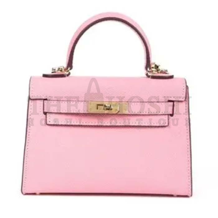 H**me5 Women Mini Kelly 20 Bag Epsom Leather Gold Hardware-Pink Master Quality