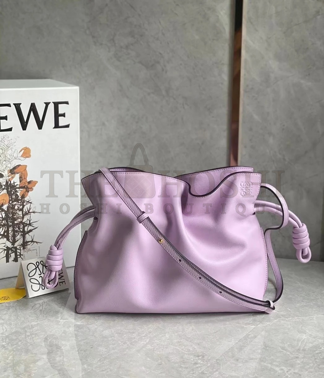 L0ew* Flamenco Clutch Bag In Bloom Orchid Calfskin Master Quality