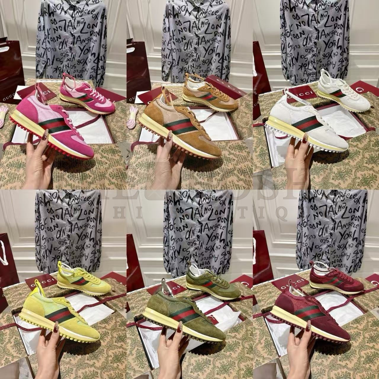 Gvc*1 25S Spring Summer Retro Running Sneakers Women’s Mesh Leather Master Quality