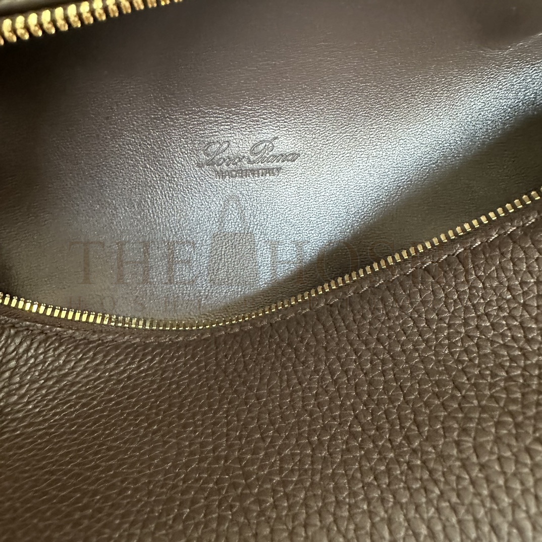 L0r0 P1ana Extra Pocket L19 Clutch Bag Brown Calfskin & Lambskin Master Quality