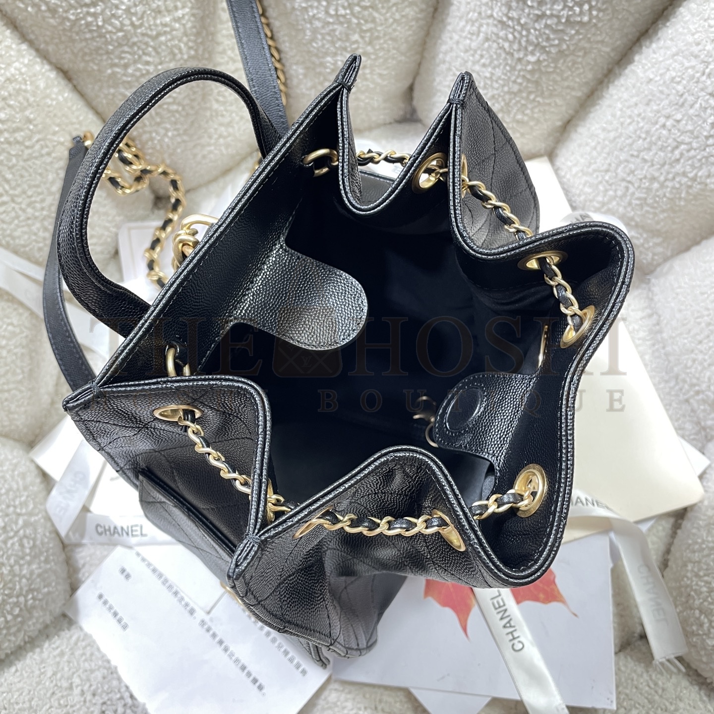 Ch**el 25B Drawstring Backpack – Lambskin Quilted Leather Double Shoulder Bag Size 23*14*23cm Master Quality