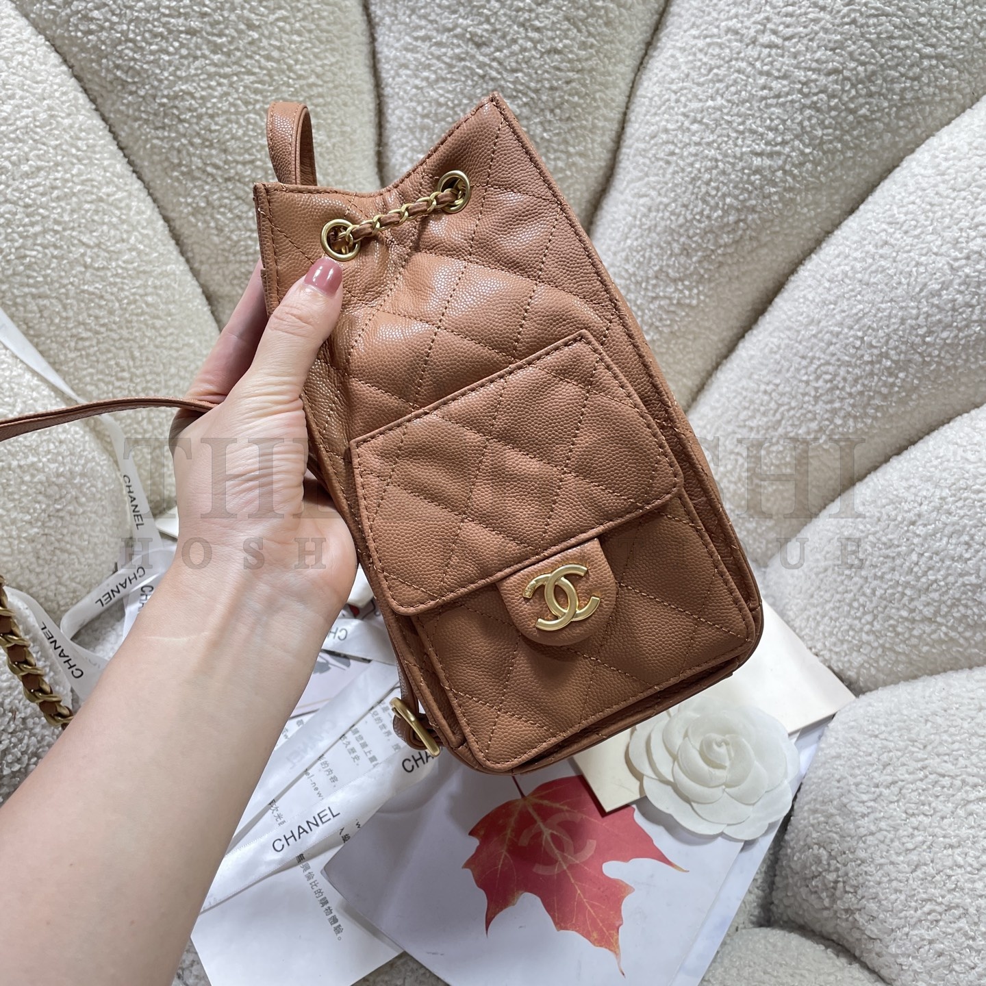 Ch**el 25B Drawstring Backpack – Lambskin Quilted Leather Double Shoulder Bag Size 23*14*23cm Master Quality