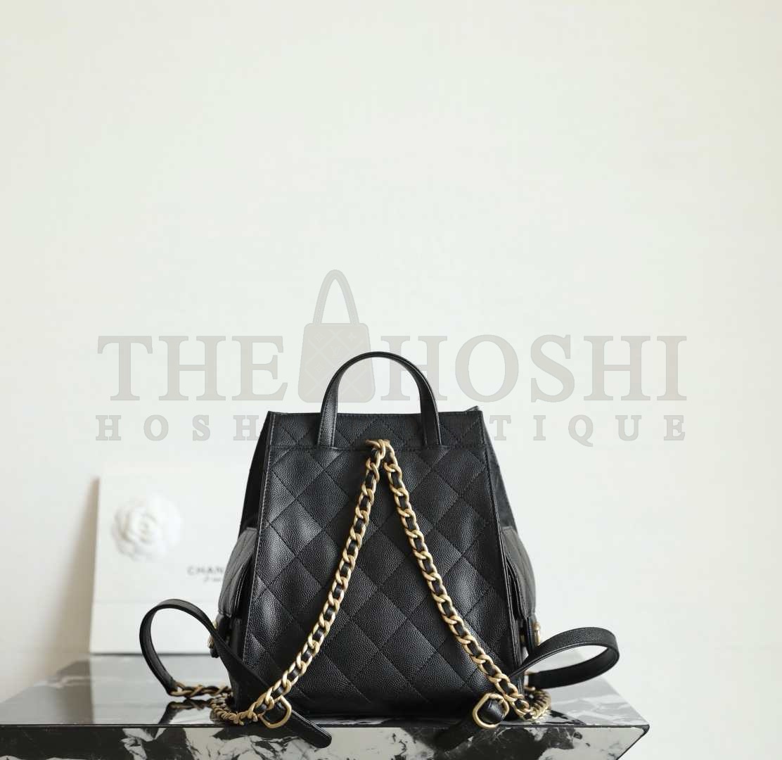 Ch**el 25B Drawstring Backpack – Lambskin Quilted Leather Double Shoulder Bag Size 23*14*23cm Master Quality