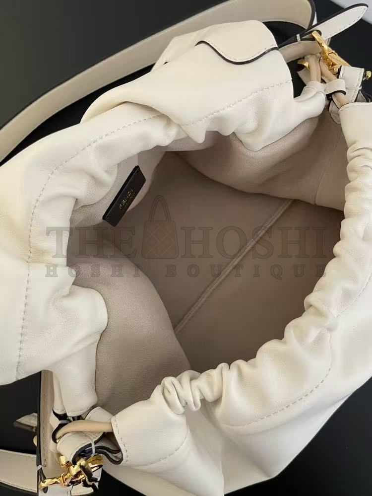 F**di FF Mamma Baguette Leather Shoulder Bag Withe 16*10*13cm/26.5*8.5*18cm/31.5x12x22cm Master Quality