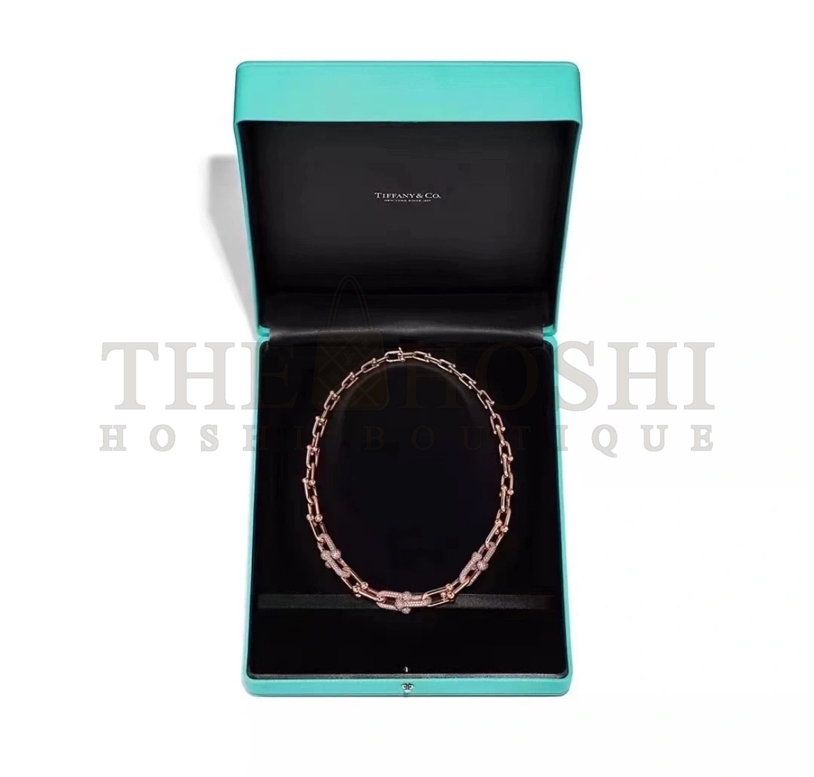 T*f*ny & Co. T*f*ny HardWear Link Necklace 18K Rose Gold D1am0nd Master Quality