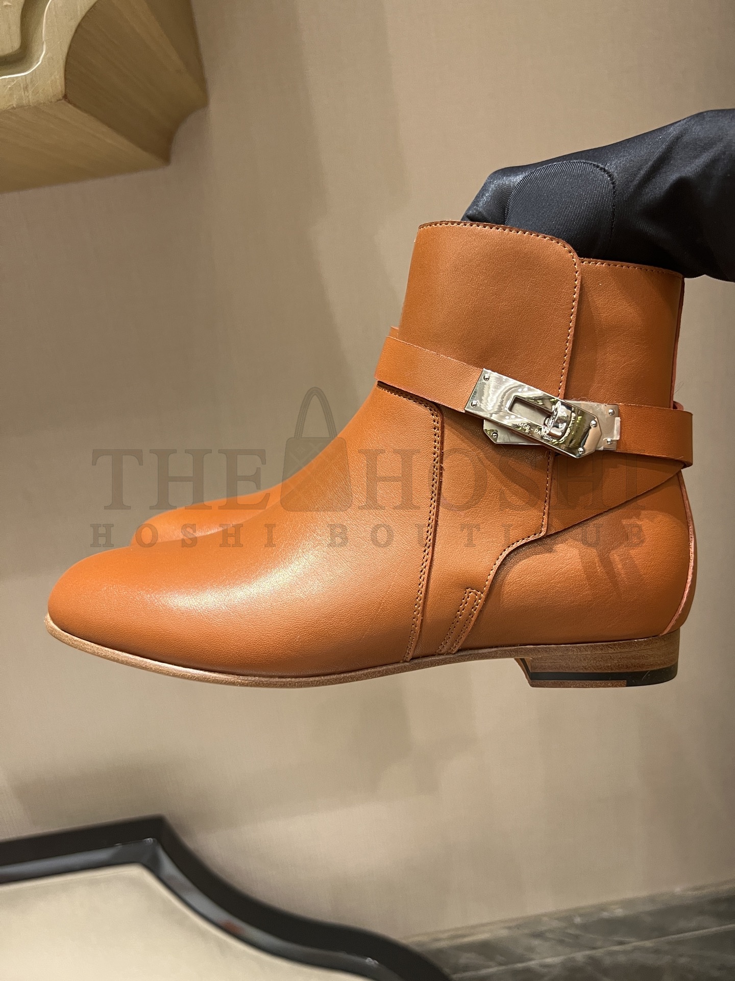 H**me5 H**me5 Neo Kelly Buckle Equestrian Leather Ankle Boots Women 35-40 Master Quality