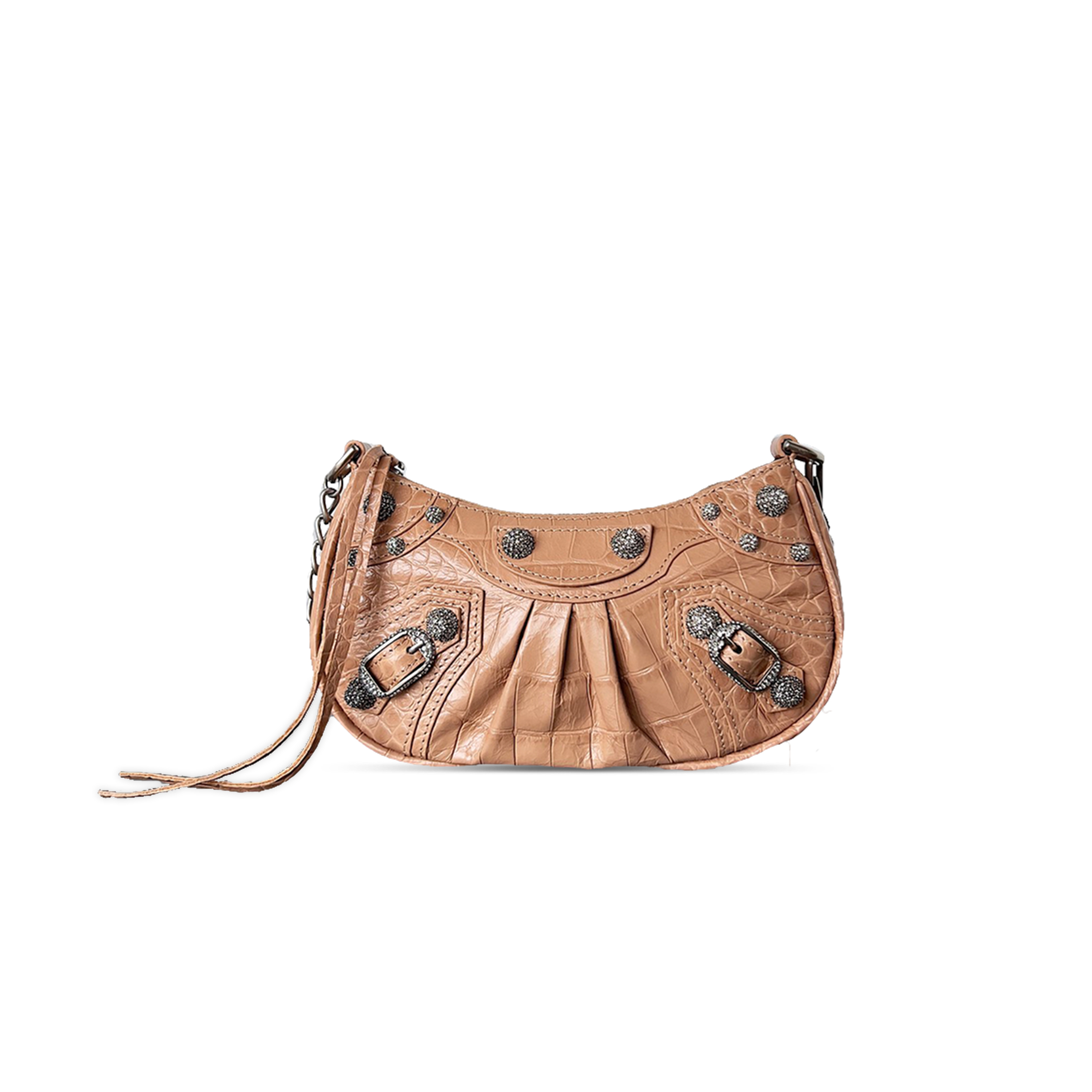 Ba1en*iaga WOMEN'S LE CAGOLE CHAIN BAG MINI IN APRICOT 6958141VG9Y2000 (20.8*13*4.3cm) Master Quality